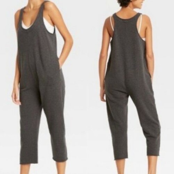 Colsie Pants - Colsie Jumpsuit Lounge Playsuit Fleece Crop